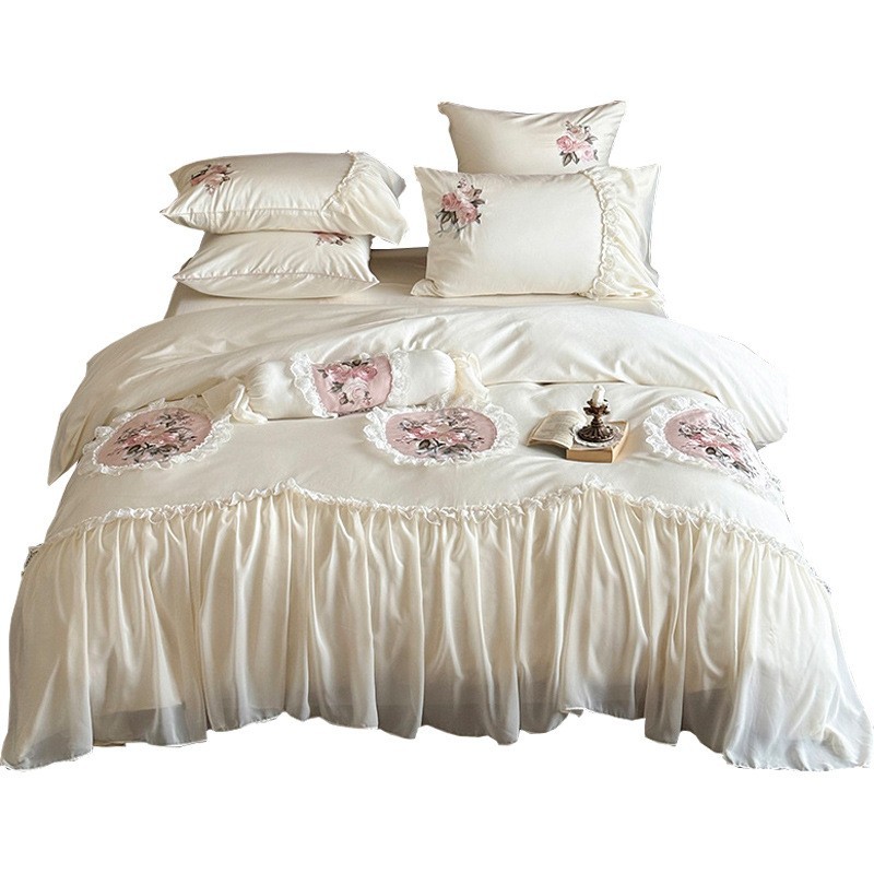 Embroidery Lace - Juego de Ropa de Cama de