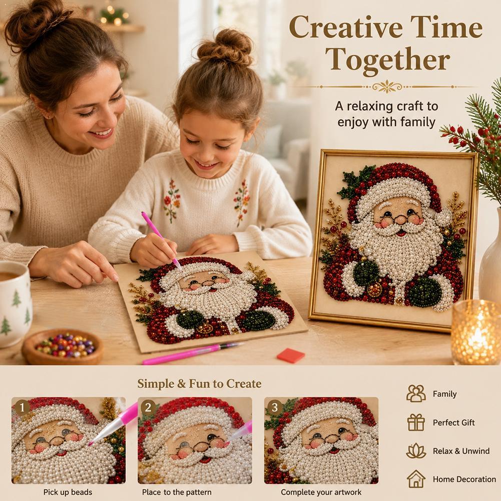 Embroidery Xmas - Kit de Arte con Perlas de