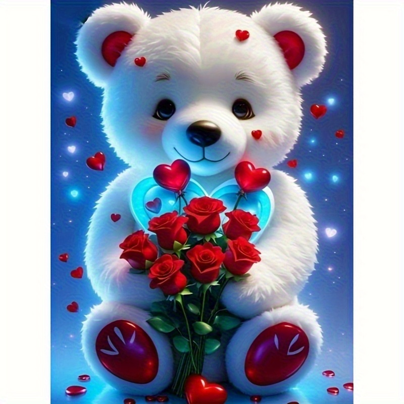 Embroidery Lovers - Pintura de Diamantes DIY de Oso