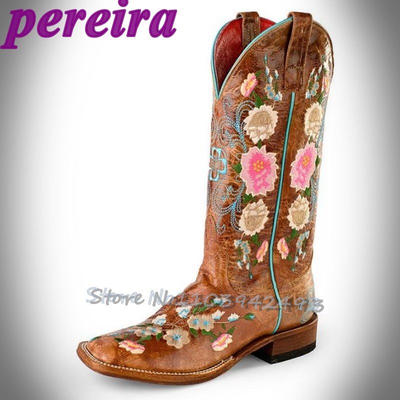 Embroidery Roses - Botas de flores bordadas, Botas de