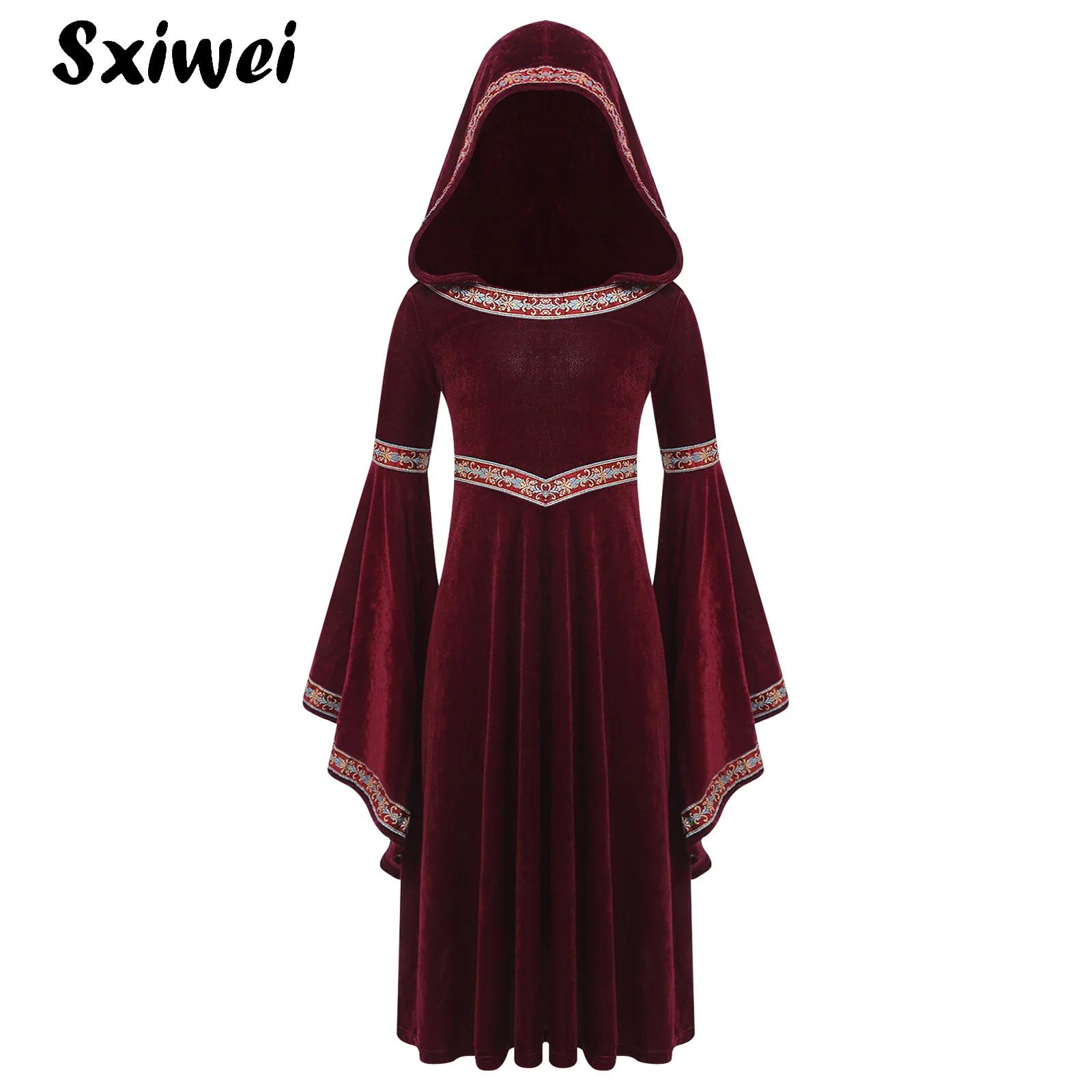 Embroidery Gothic - Disfraz de princesa Medieval con capucha