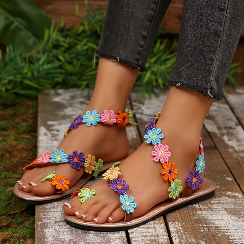 Embroidery Design Free - Sandalias de Diseño Bohemio con Bordado