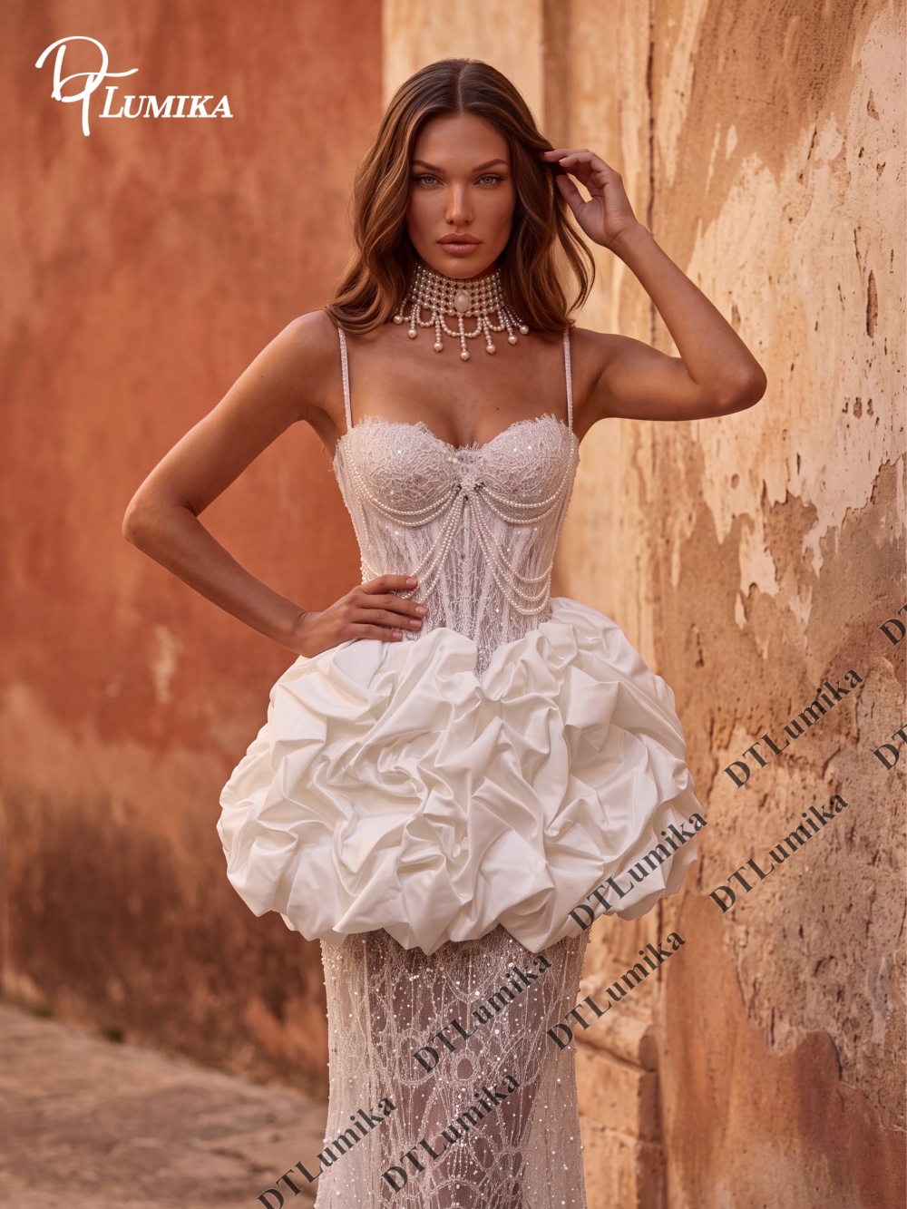 Embroidery Lace - Vestido de Novia Único con Cuentas