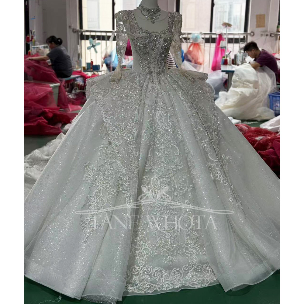 Embroidery Organza - Vestido de Novia con Lentejuelas de
