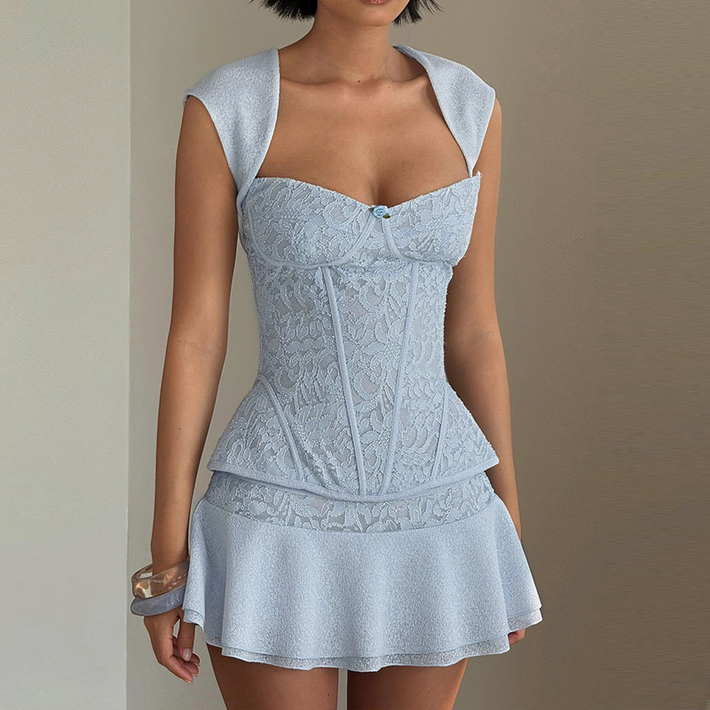 Embroidery Vest - Conjunto de Verano Nuevo de Chaleco