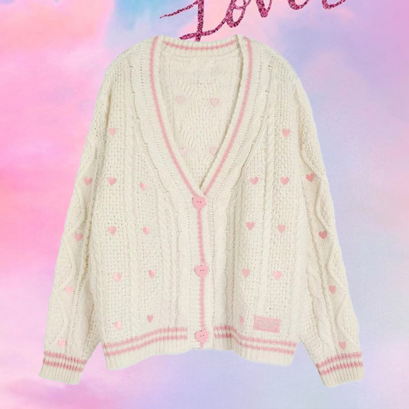 Embroidery Lovers - Cárdigan para amantes con parche bordado