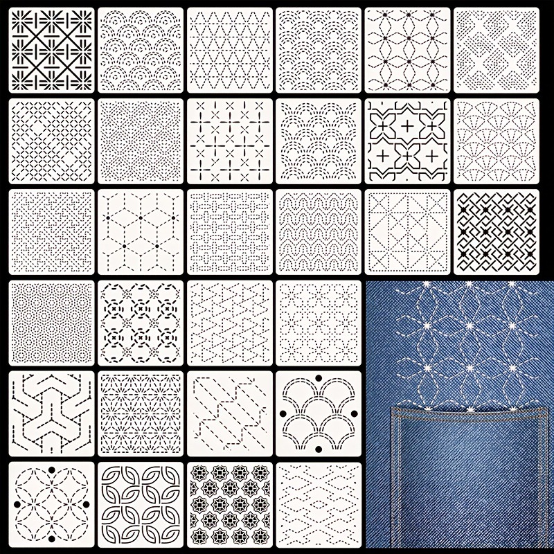 Embroidery Pattern - 30 Uds plantillas de bordado patrones