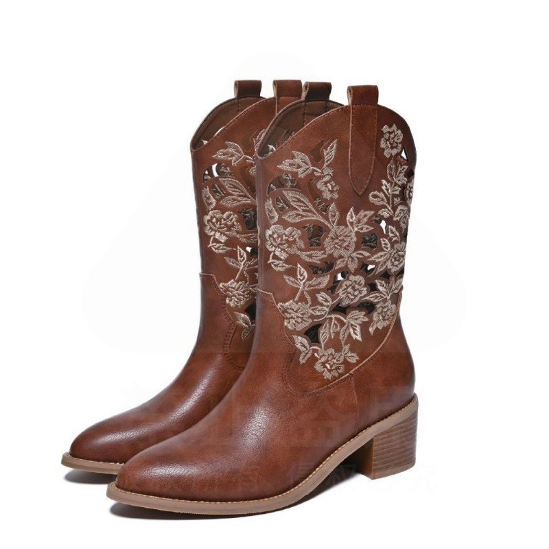 Embroidery Design Free - Zapatos Retro para mujer, exquisitas botas