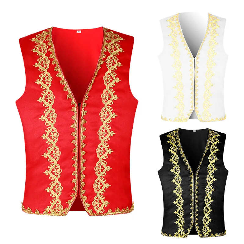 Embroidery Vest - Chaleco barroco con bordado dorado Medieval
