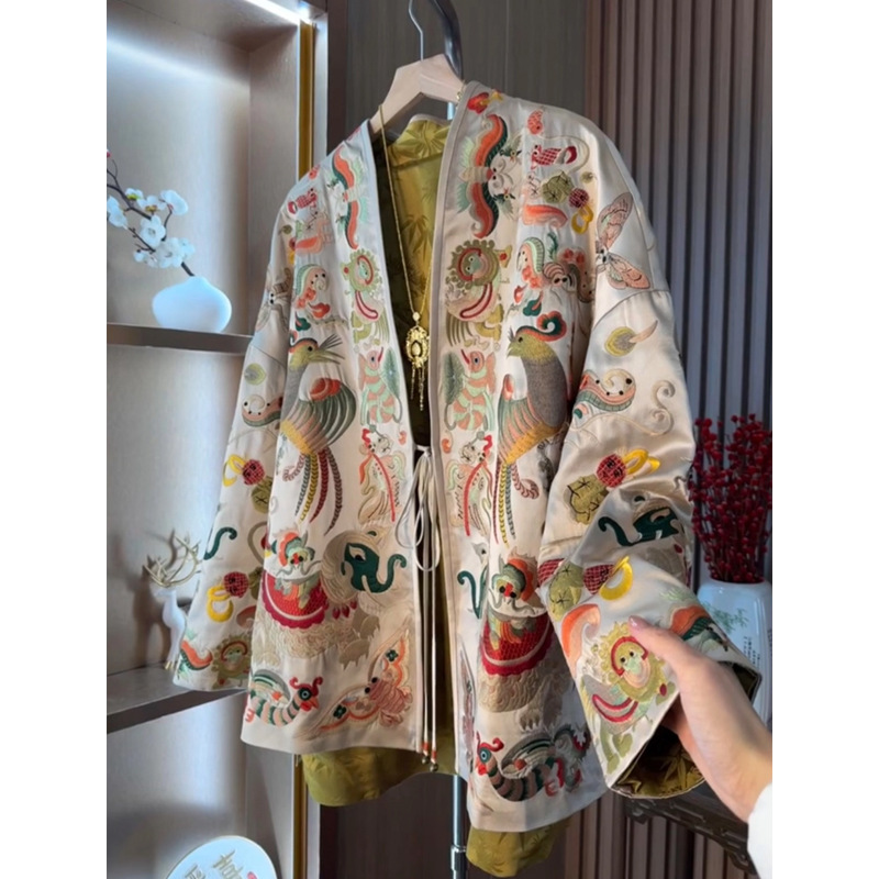 Embroidery Fashion - Nuevo Kimono Estilo Chino, Chaqueta Cardigan