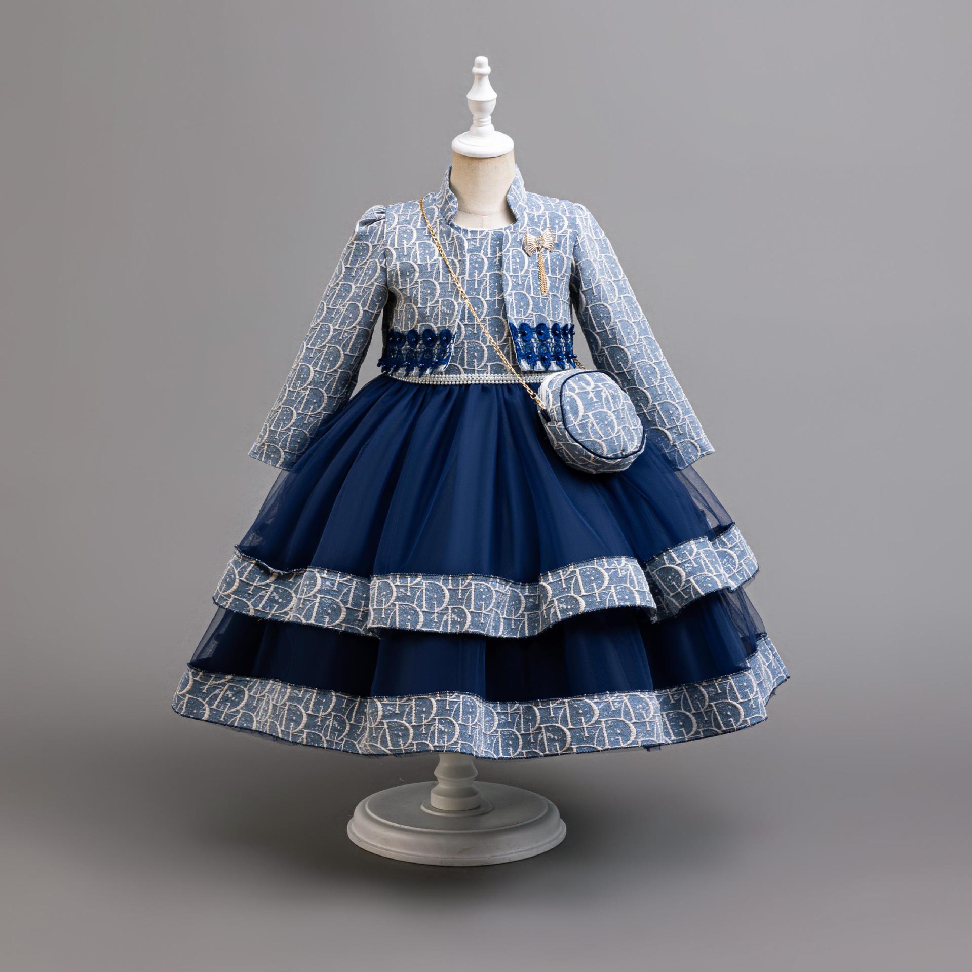 Embroidery Abaya - Vestido de Manga Larga para Niñas