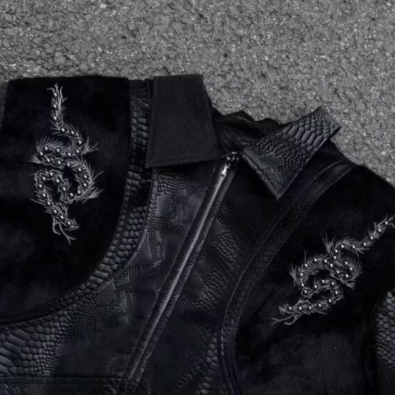 Chaqueta Negra para Hombre con - Embroidery Gothic reseña y precio