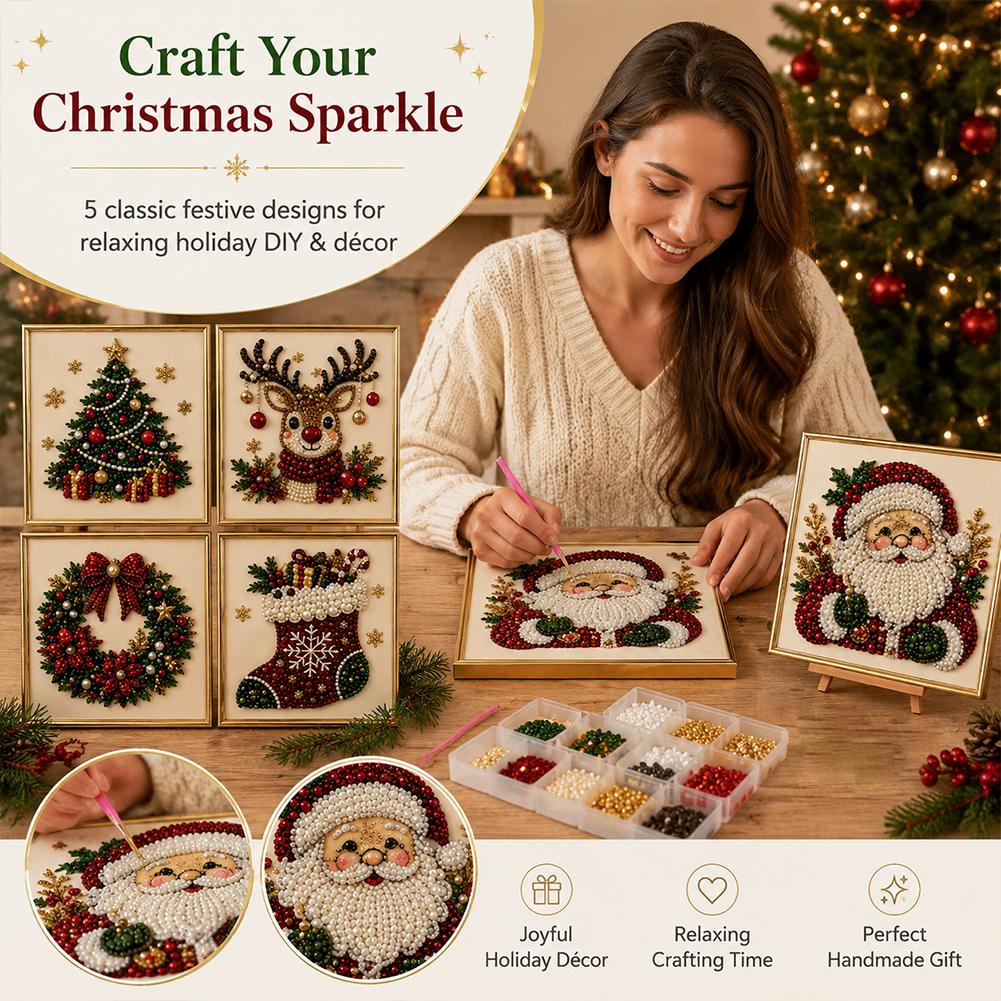 Kit de Arte con Perlas de Papá - Embroidery Xmas reseña y precio
