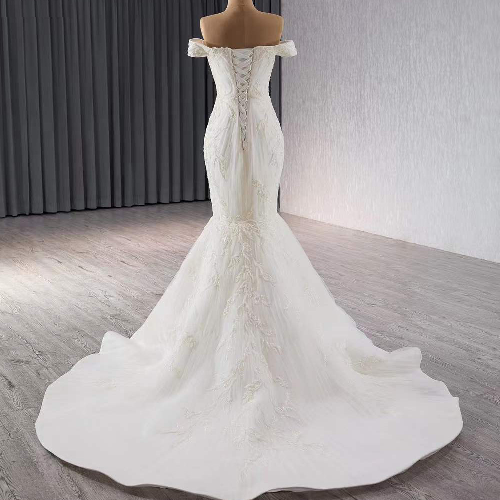 Vestido de boda sin tirantes c - Embroidery Organza reseña y precio