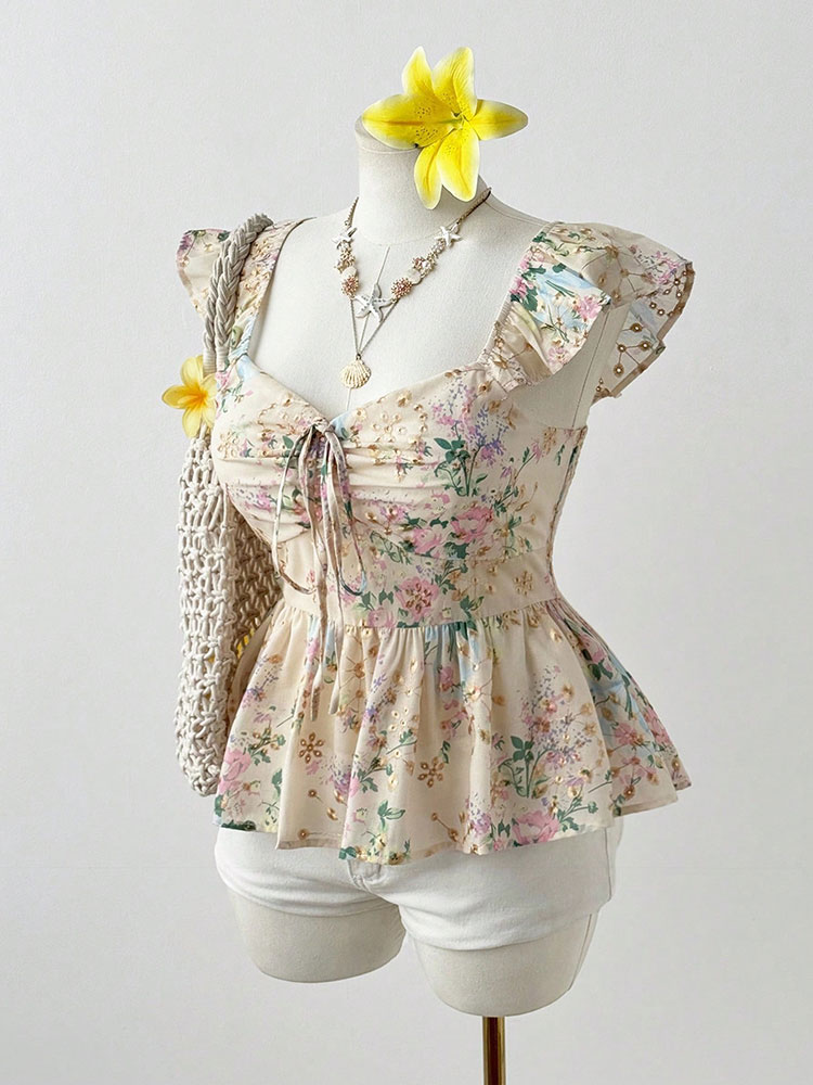 Nuevo Top Corto con Bordado Fl - Embroidery Vest reseña y precio