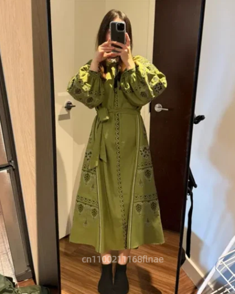 Vestido de estilo étnico retro - Embroidery Abaya reseña y precio