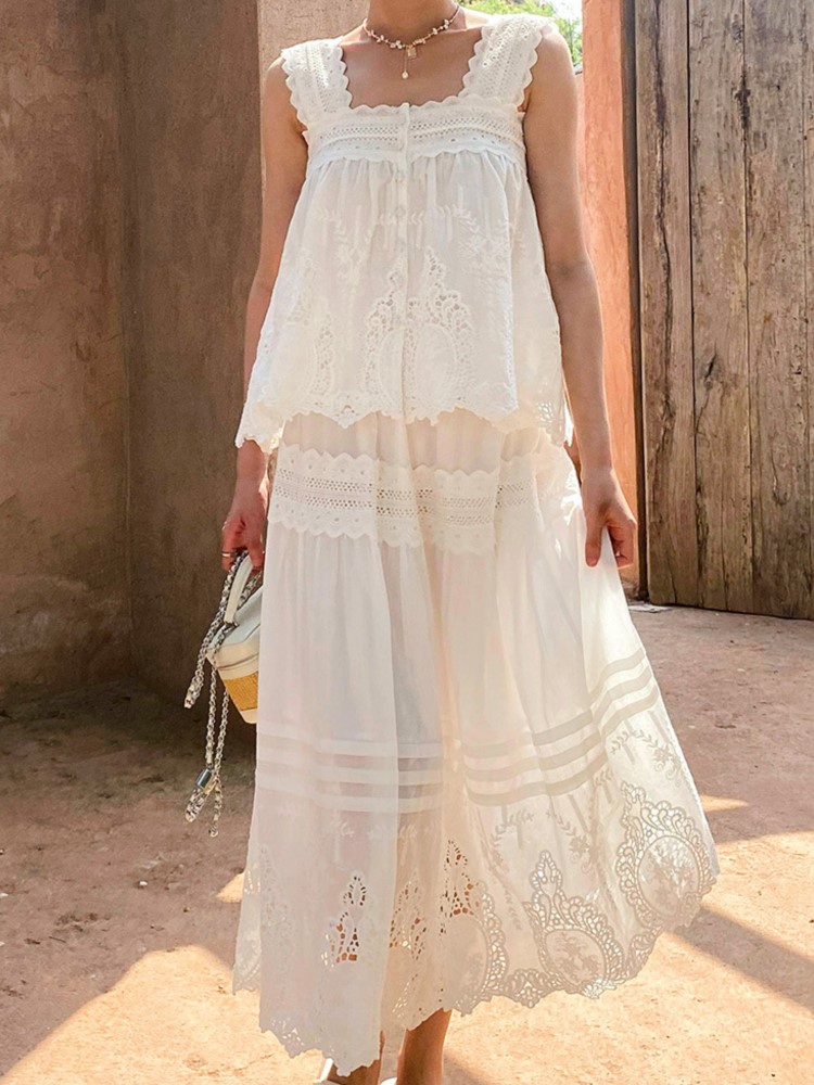 Conjunto de 2 piezas de chalec - Embroidery Vest reseña y precio