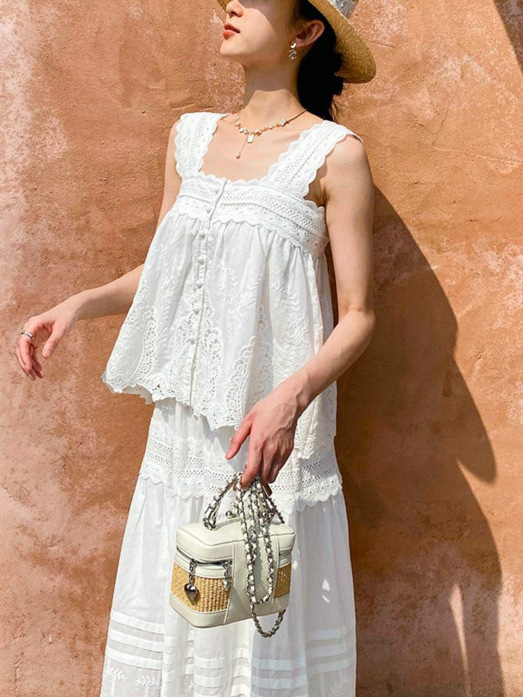 Conjunto de 2 piezas de chalec - Embroidery Vest reseña y precio