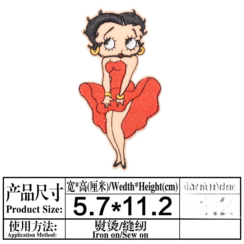 Parche de Betty Boop con estam - Embroidery Patches reseña y precio