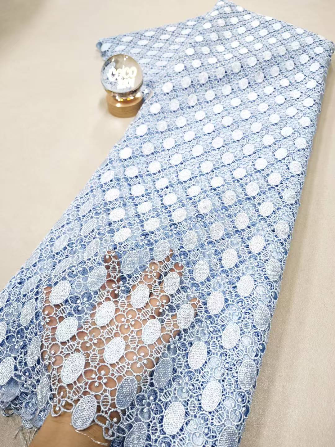 Tela de encaje de algodón con  - Embroidery Abaya reseña y precio