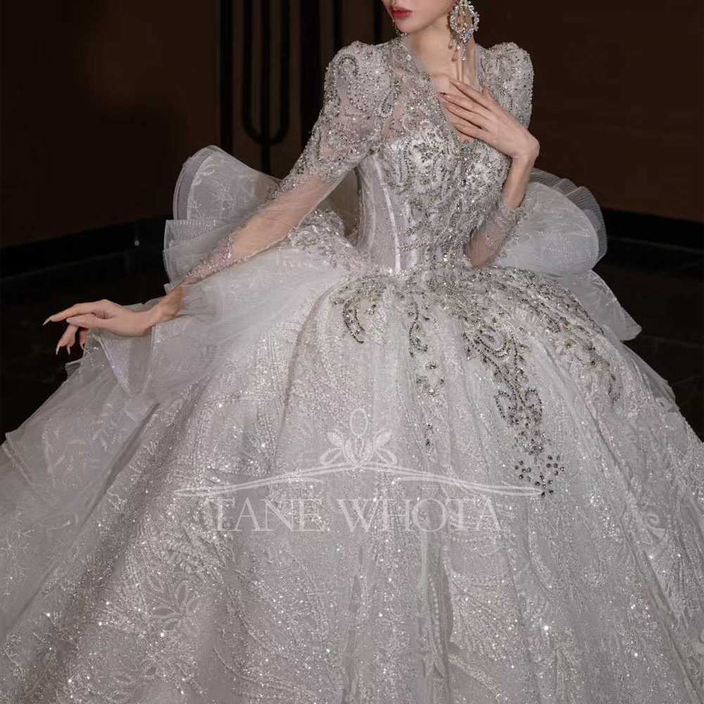 Vestido de Novia de Lujo con C - Embroidery Organza reseña y precio