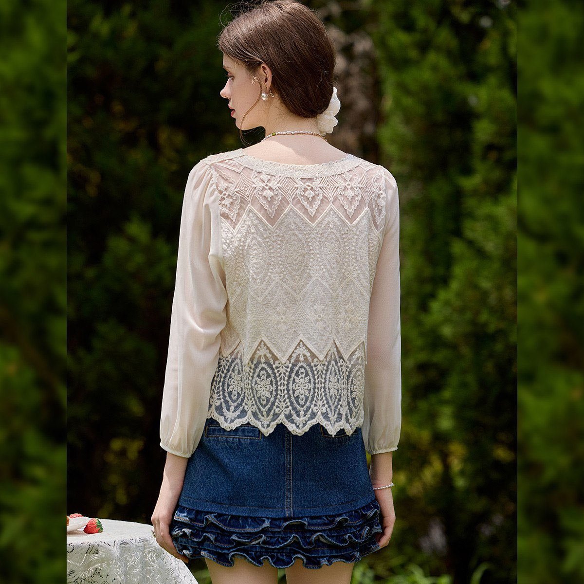 LOUIS YAO-cárdigan de encaje d - Embroidery Cardigan reseña y precio