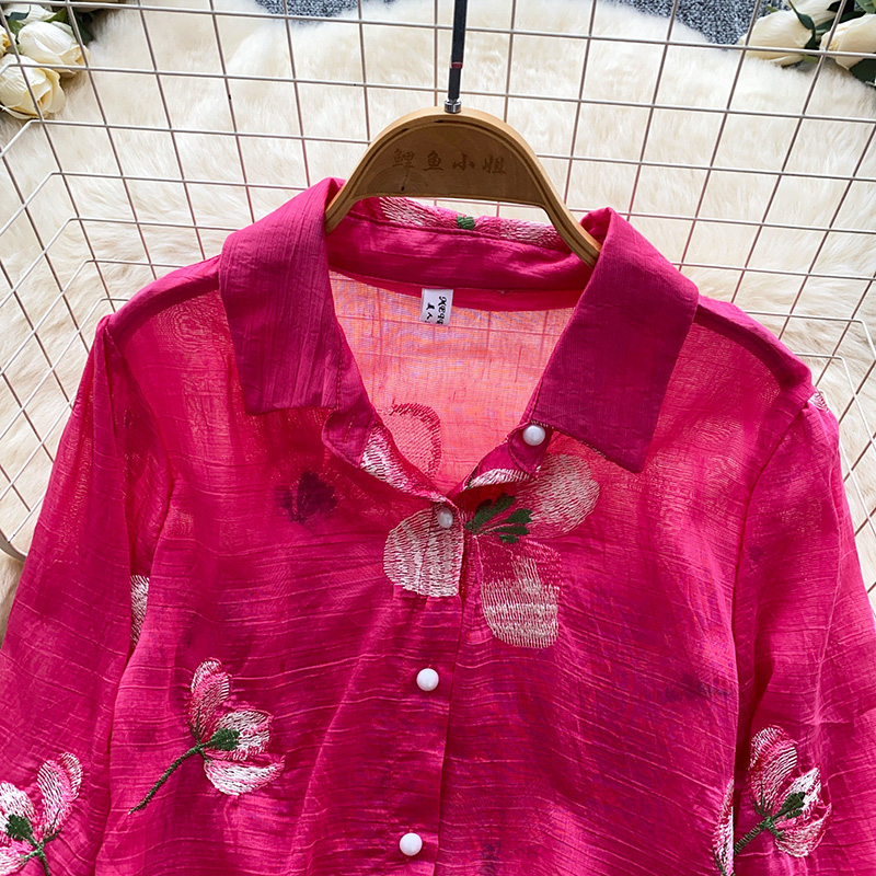 Cárdigan bordado floral de est - Embroidery Cardigan reseña y precio