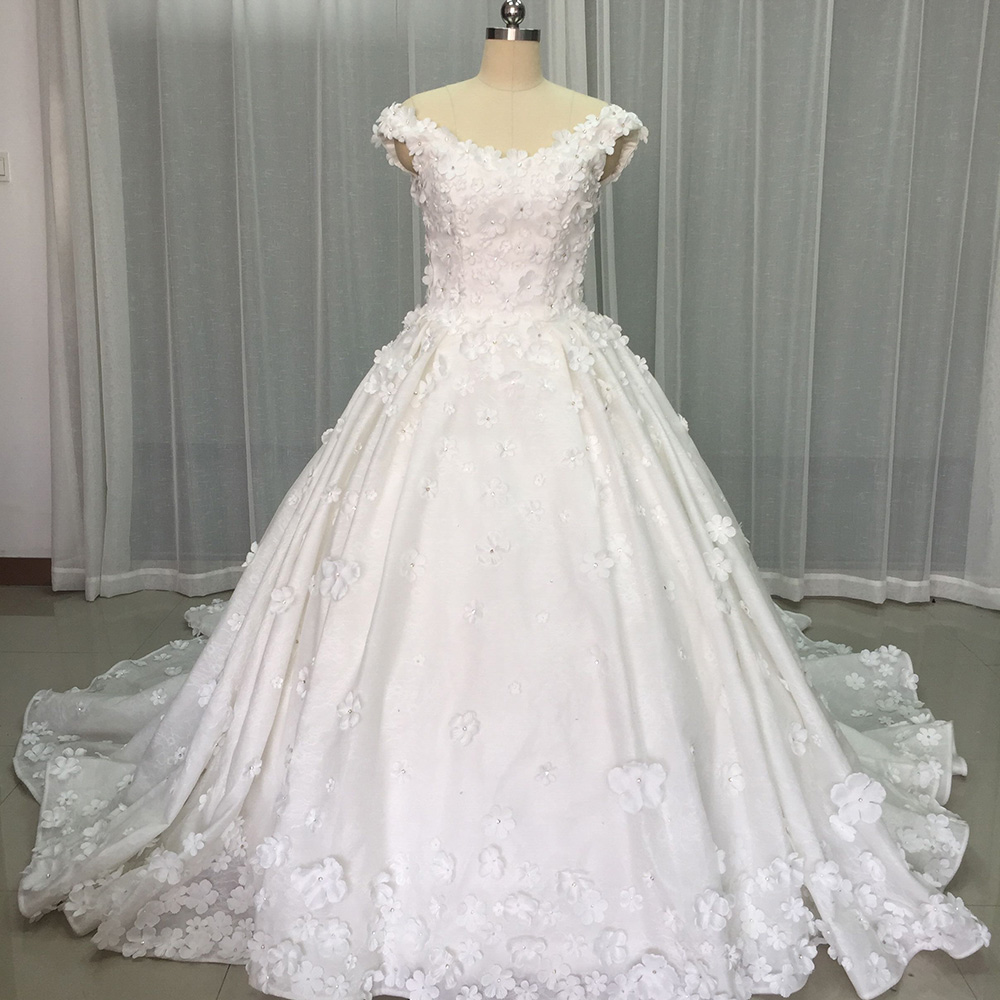 Elegante vestido de novia supe - Embroidery Organza reseña y precio