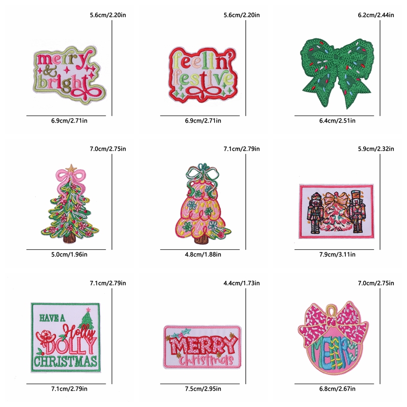 10 Uds. Parches bordados con l - Embroidery Xmas reseña y precio
