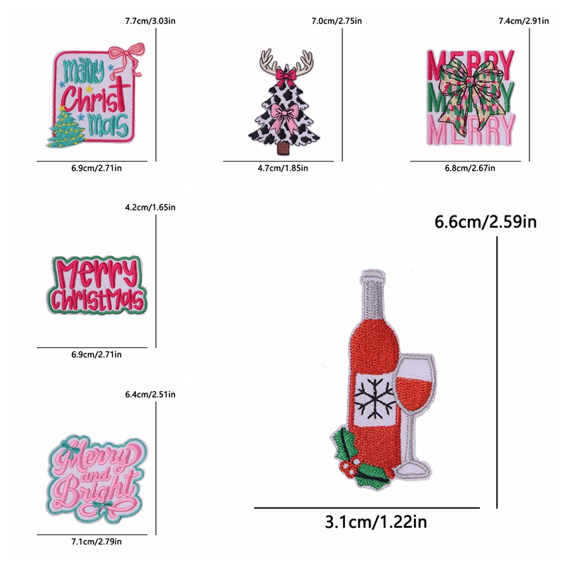 10 Uds. Parches bordados con l - Embroidery Xmas reseña y precio