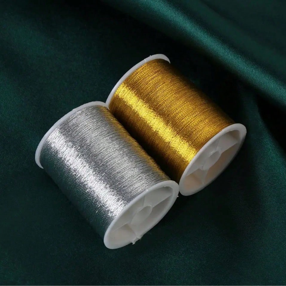 Hilo de Bordar Dorado/Plateado - Embroidery Machine Computerized reseña y precio