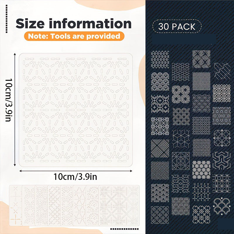 30 Uds plantillas de bordado p - Embroidery Pattern reseña y precio