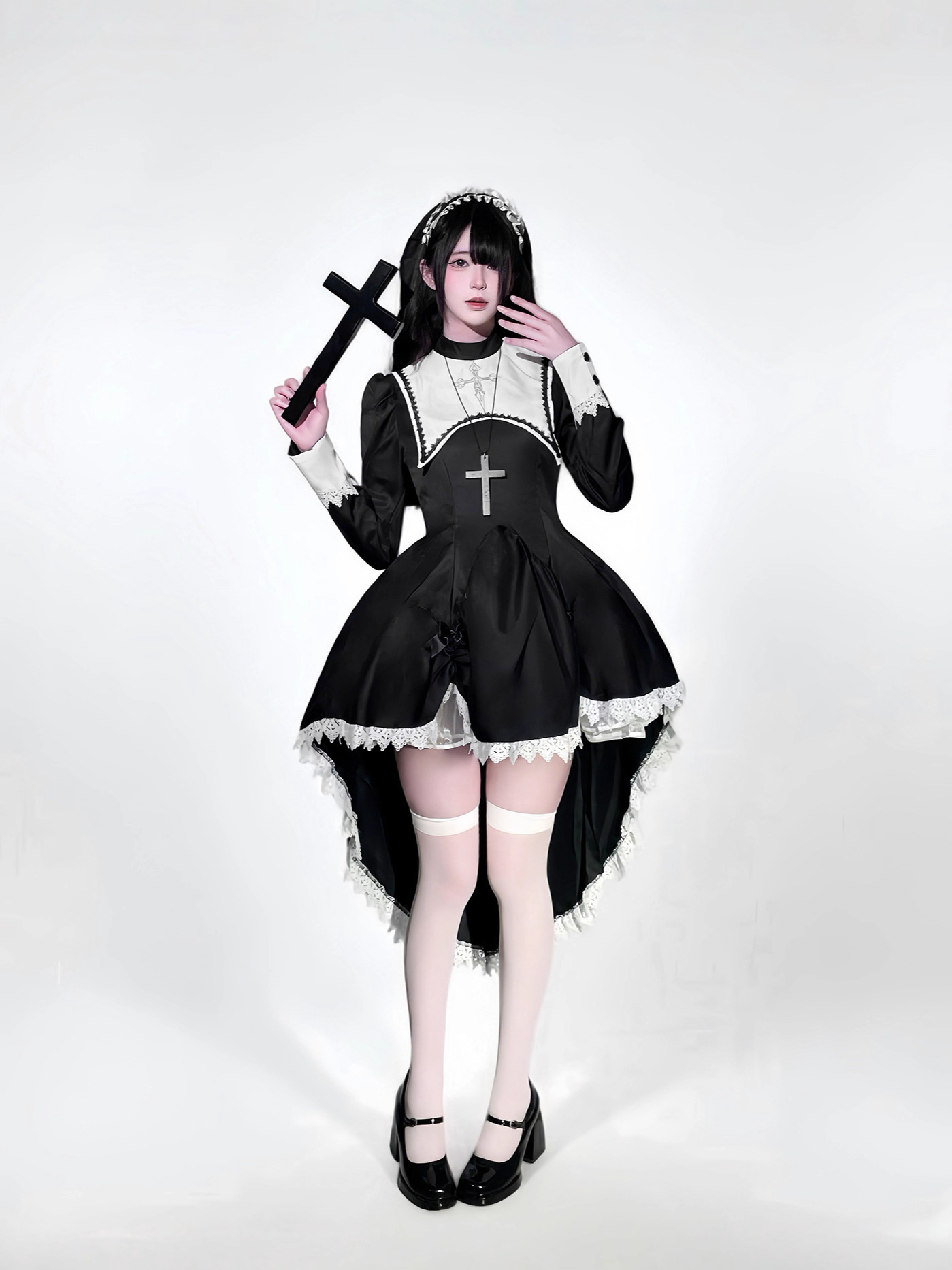 Disfraz de monja de Halloween  - Embroidery Gothic reseña y precio