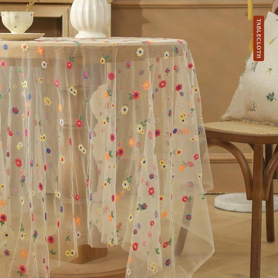 Elegante mantel floral bordado - Embroidery Xmas reseña y precio