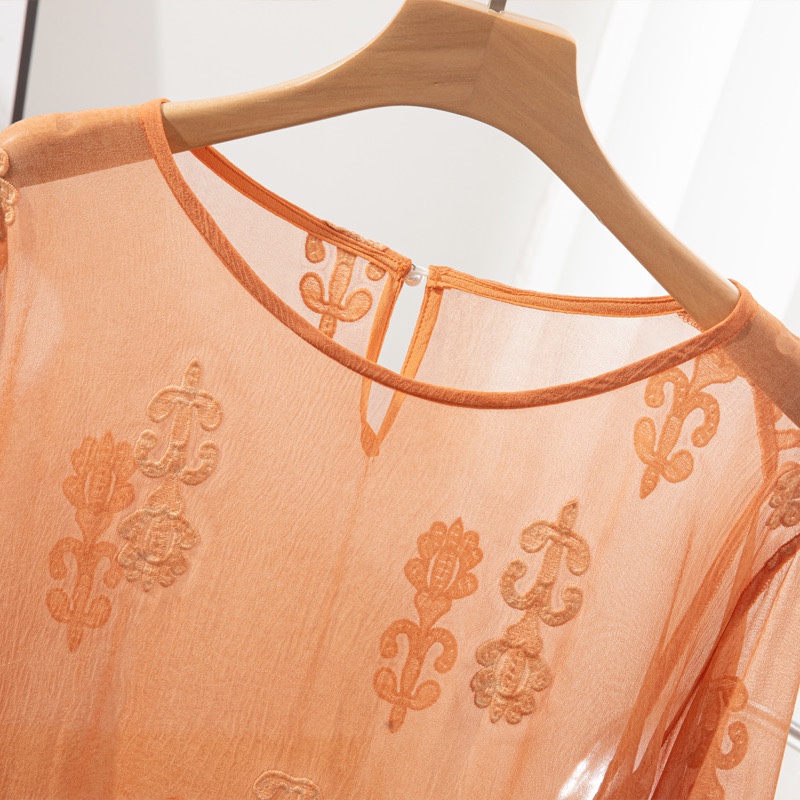 100% de seda Mulberry para muj - Embroidery On Shirt reseña y precio