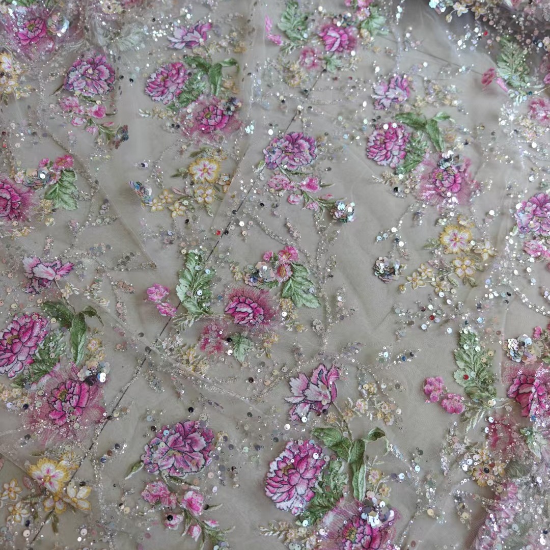 Tela de encaje de lujo con cue - Embroidery Abaya reseña y precio