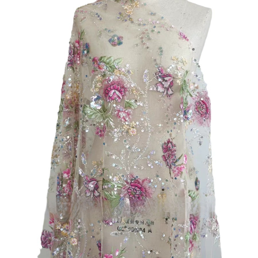 Tela de encaje de lujo con cue - Embroidery Abaya reseña y precio