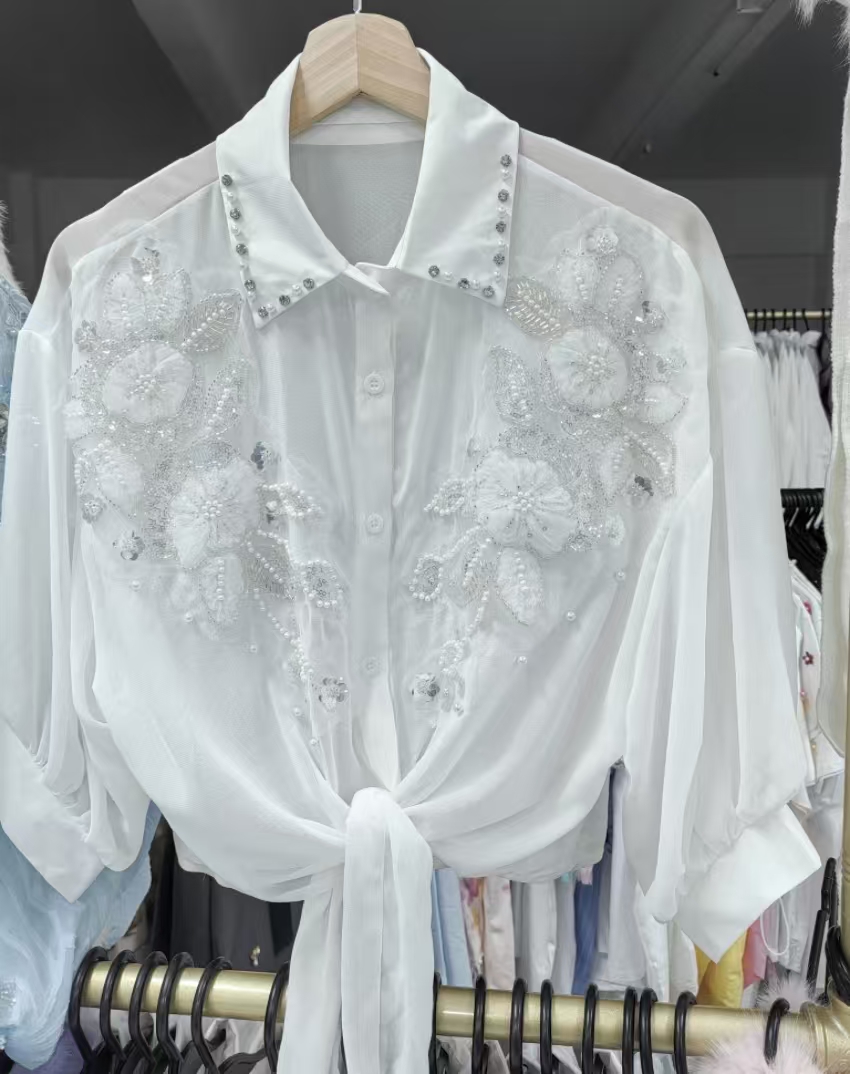 Blusas de verano con protecció - Embroidery Cardigan reseña y precio