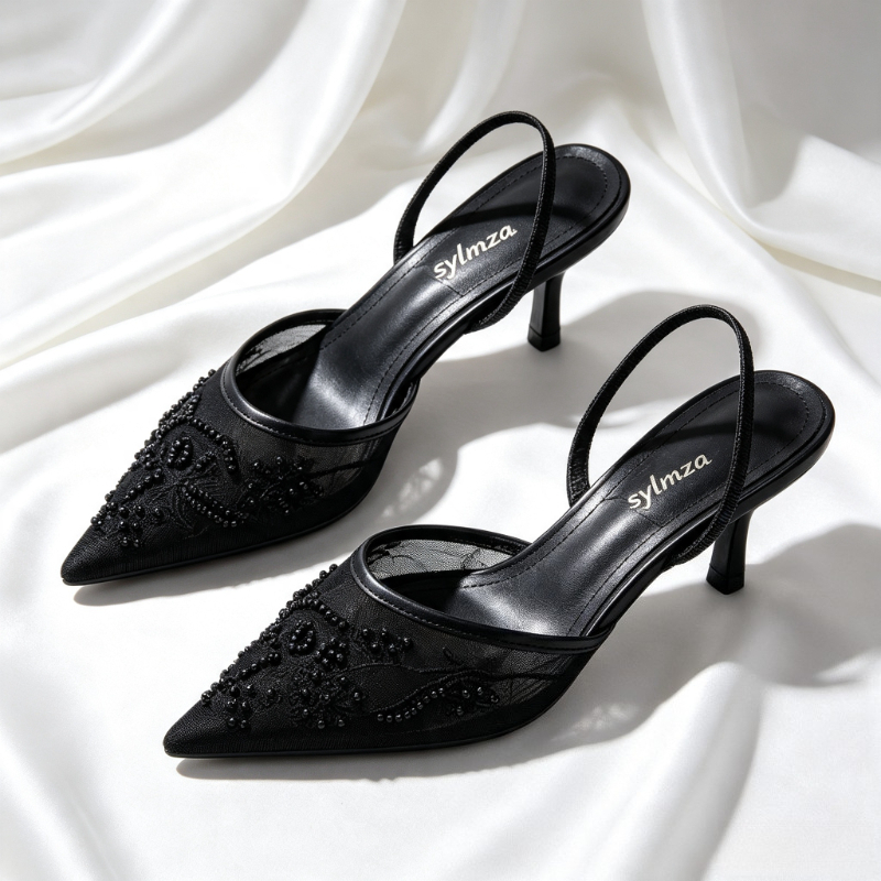 Sandalias de tacón alto con bo - Embroidery Design Free reseña y precio