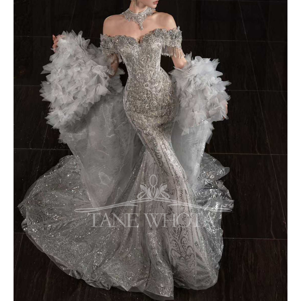 Sweetheart fuera del hombro bo - Embroidery Organza reseña y precio