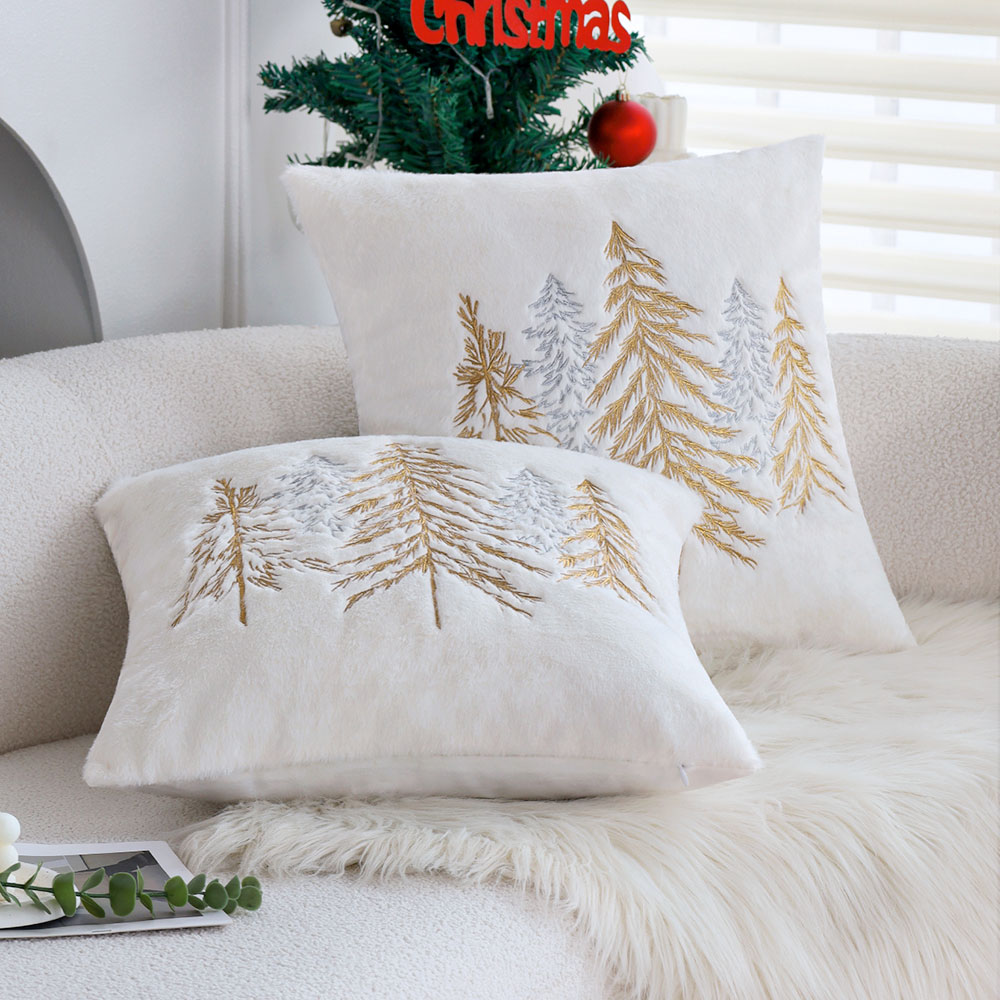 Funda de almohada navideña de  - Embroidery Xmas reseña y precio