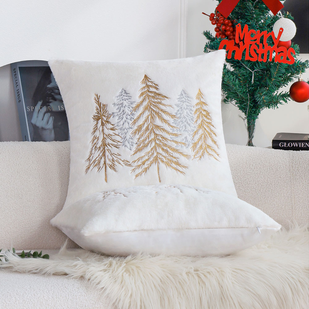 Funda de almohada navideña de  - Embroidery Xmas reseña y precio