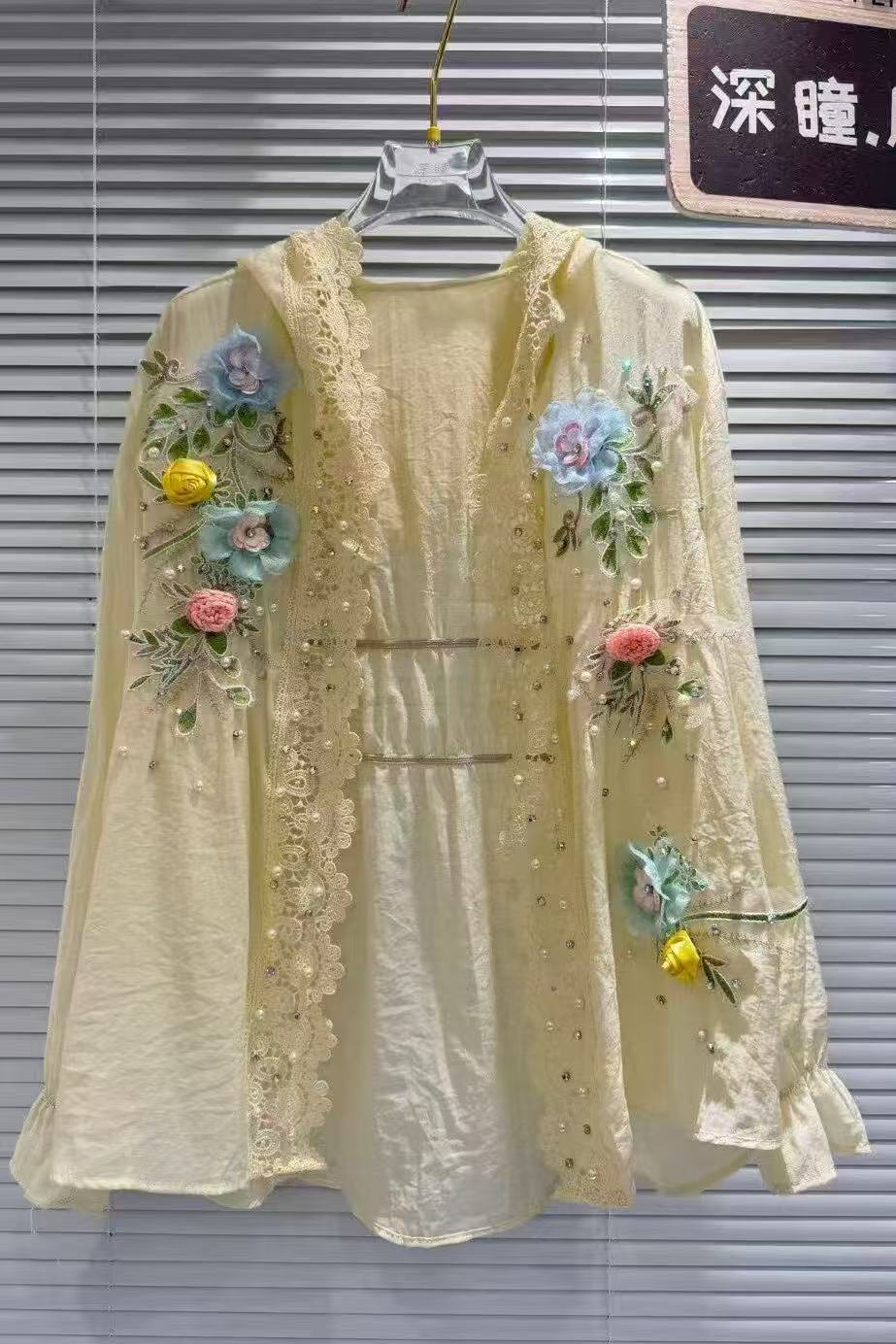 Camisas de protección solar co - Embroidery Cardigan reseña y precio
