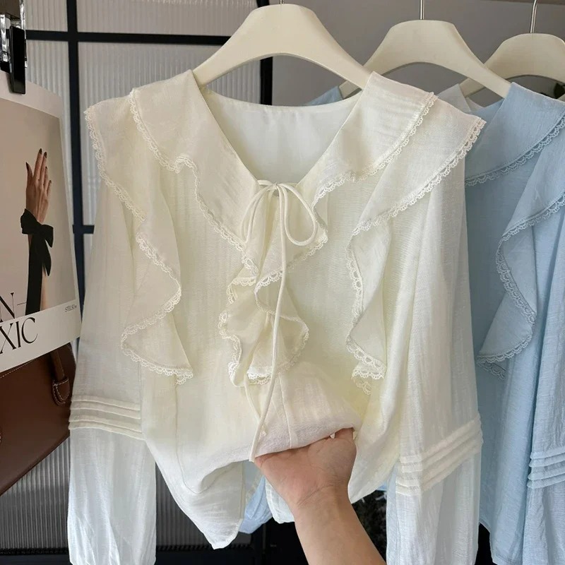 Blusa Elegante Francesa con Cu - Embroidery Fashion reseña y precio