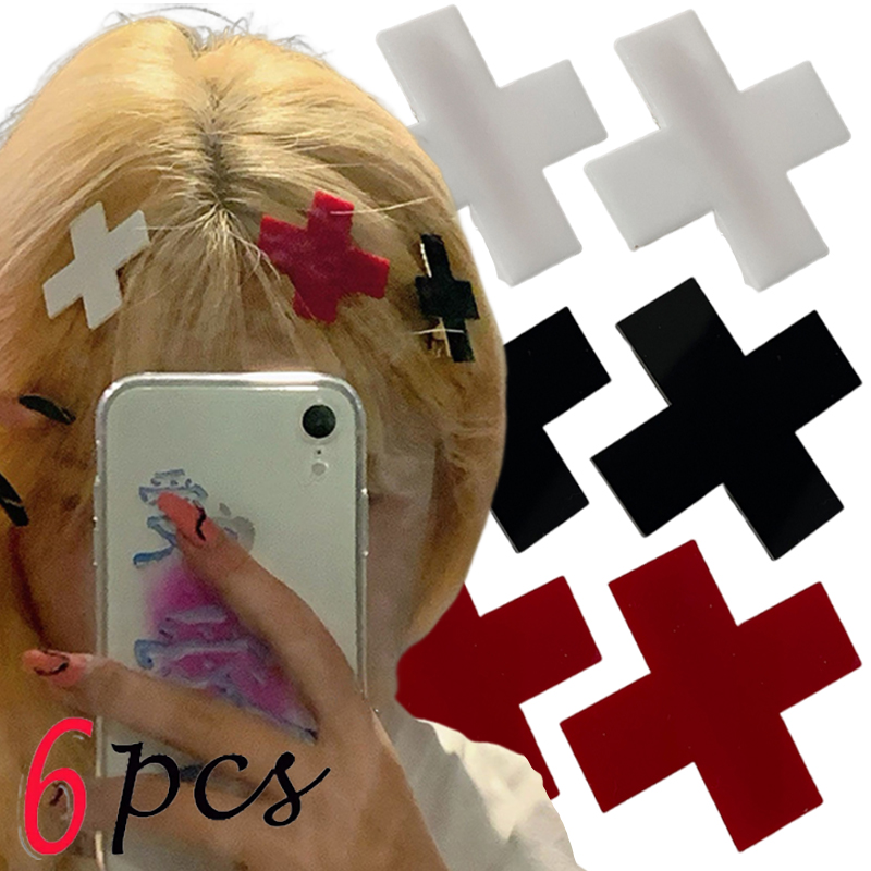 Clip de pelo de Cruz Roja Y2K  - Embroidery Gothic reseña y precio